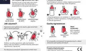 Ilustracja pokazuje, jak działają ogrzewacze do rąk: aktywacja przez przełamanie blaszki, czas pracy, temperatura, wielokrotne użycie i skład.