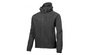Czarna kurtka softshell z kapturem. Czy softshell jest nieprzemakalny? Tak, ten model zapewni ochronę przed deszczem.